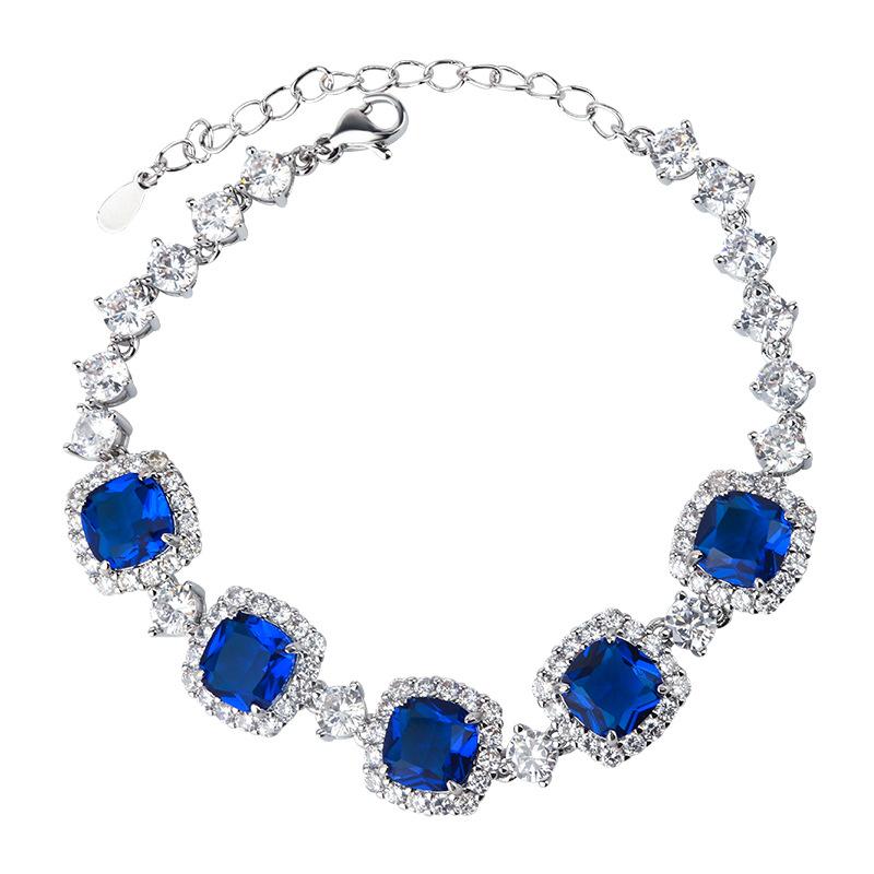 Retro Sparkling Cubic Zirconia   Full Diamond Charm Tennis Bracelet For Women Elegant Wedding Anniversary Fine Jewelry