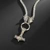 European and American New Viking Series Accessory Necklace Wolf Head Thunder Hammer Men Personalized Accessory