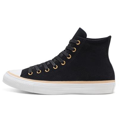 Chuck Taylor All Star Vachetta Leather Trim High Top Espadrilles Unisex Black & White