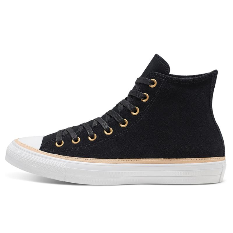 

Converse Chuck Taylor All Star Vachetta Leather Trim High Top Espadrilles Unisex Black & White 35