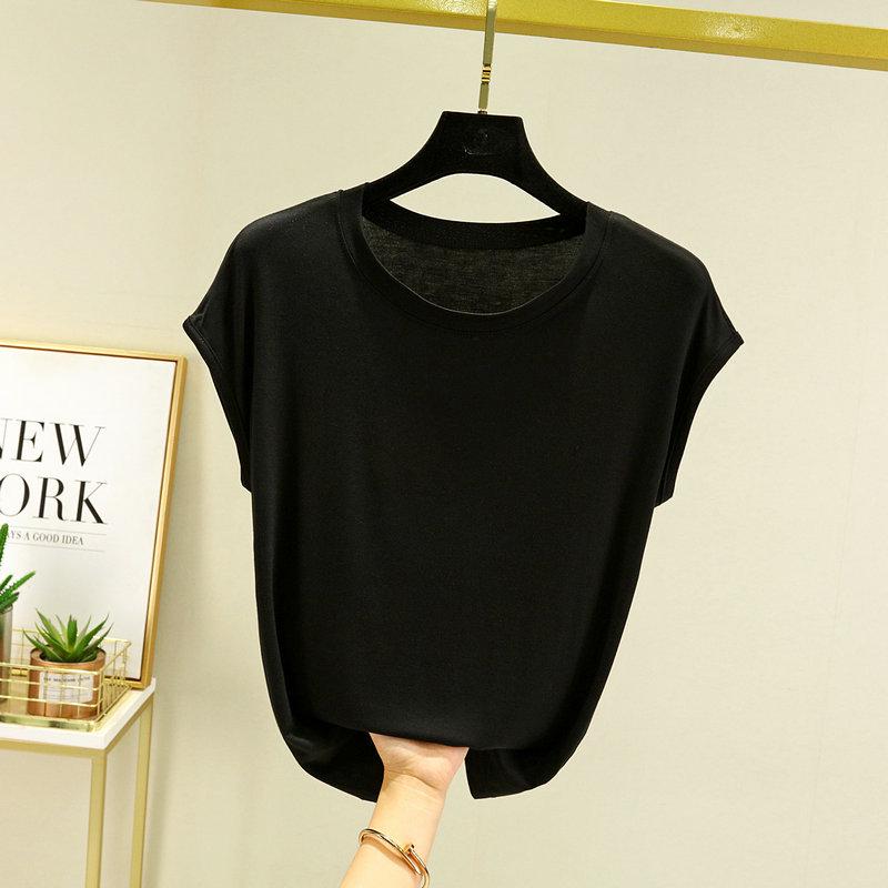 Modal Short Sleeve Slimming Undershirt – Summer 2023 Fashionable Plus Size Half Sleeve Top