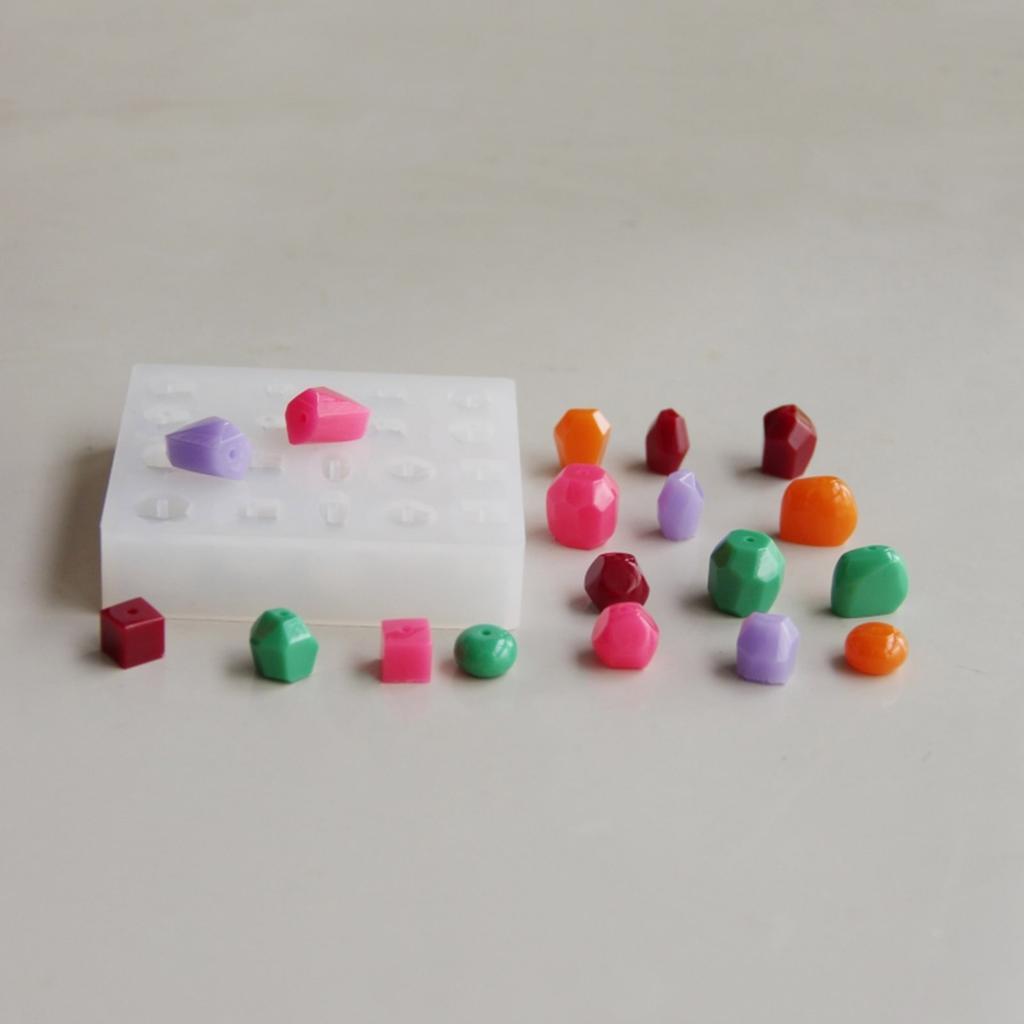 Ear Studs Mold Geometric Shape Beads Moulds Small Pendant Moulds Silicone Texture Suitable for Jewelry Beads Making