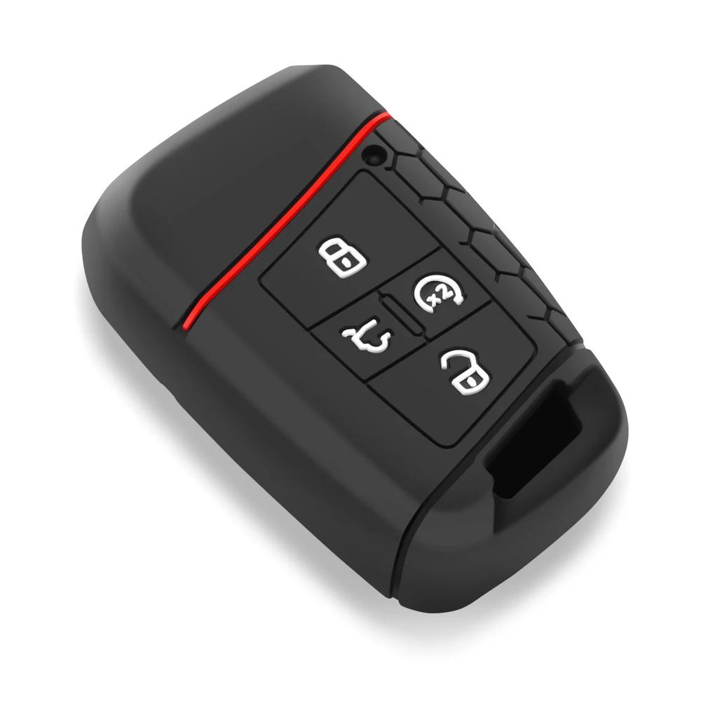 

Силиконовый чехол для дистанционного ключа для Volkswagen VW Tiguan Passat Golf Alltrack 2018 2019 2020 красный