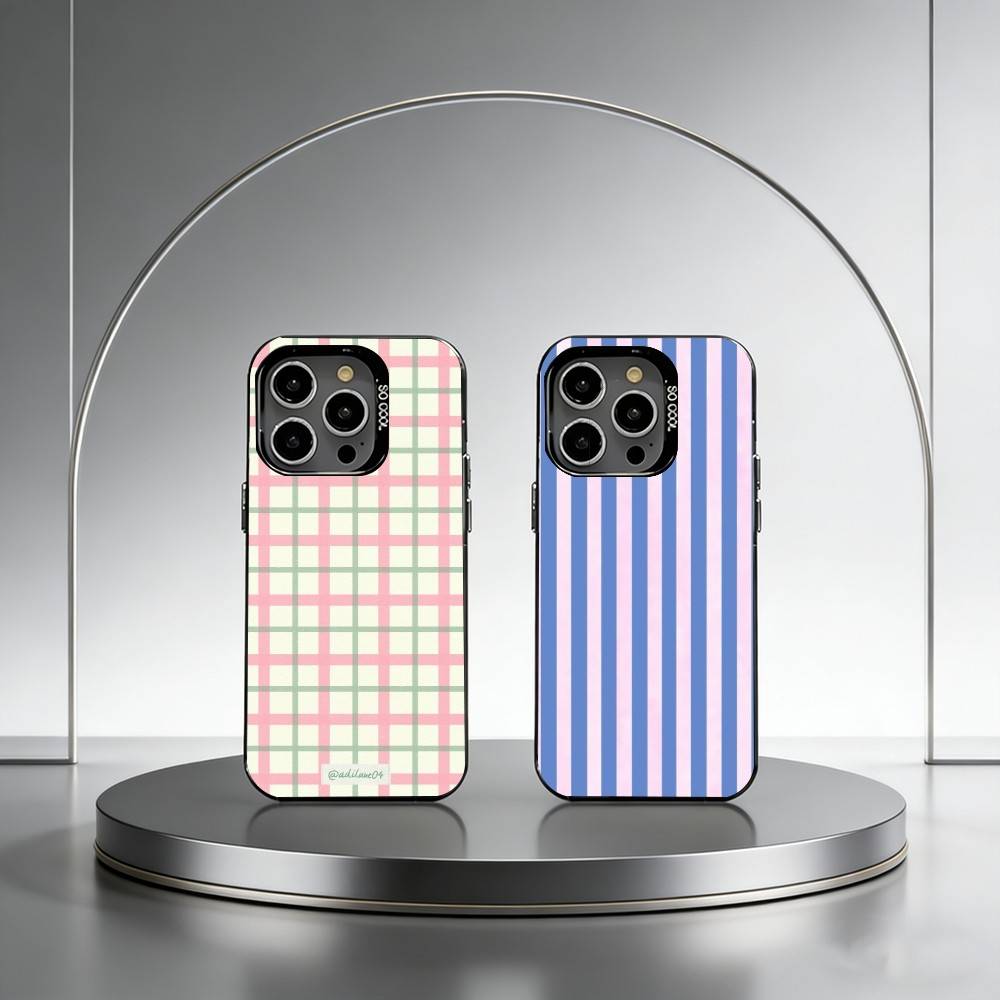 Ins Koreanischer Stil Handyhülle Für iPhone 17,16,15,14,13,12,11 Plus,Pro Max,XS,Farbige Silberbeschichtete Innenabdeckung