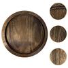 Dřevěný servírovací tác Domácí dekorace 28,5 cm Podnos na svíčky Kulatý dekorativní tác na jídlo Ovoce Svíčky Uzeniny Houba