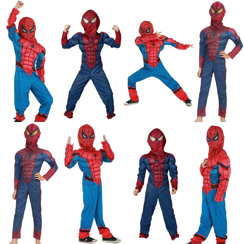 Spider-man Homecoming Hero Kids Costume Outfit Featuring Lifelike Muscle Design And Exquisite Workmanship