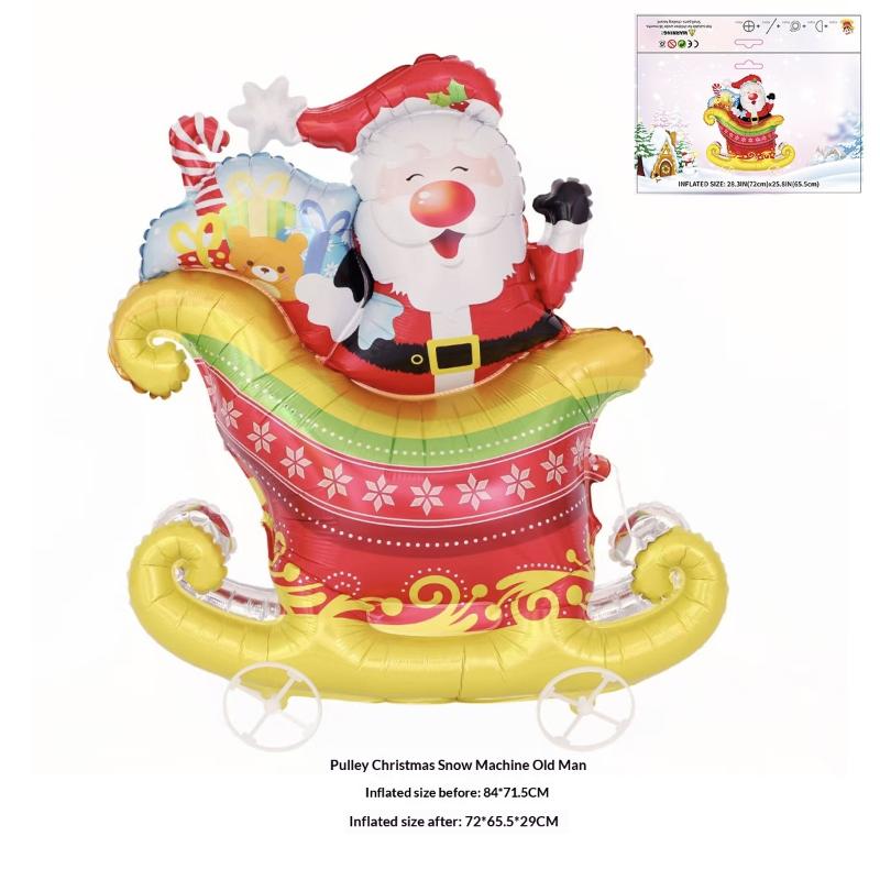 Standing Christmas Foil Balloon Non-toxic Odorless Giant Xmas Decor for Home Party Kids Xmas Gift New Year Celebration