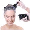 Hair Dye Mixing Bowl Set, 4pcs Black Plastic with Handles, Antistatic Easy Clean for Salon and Home