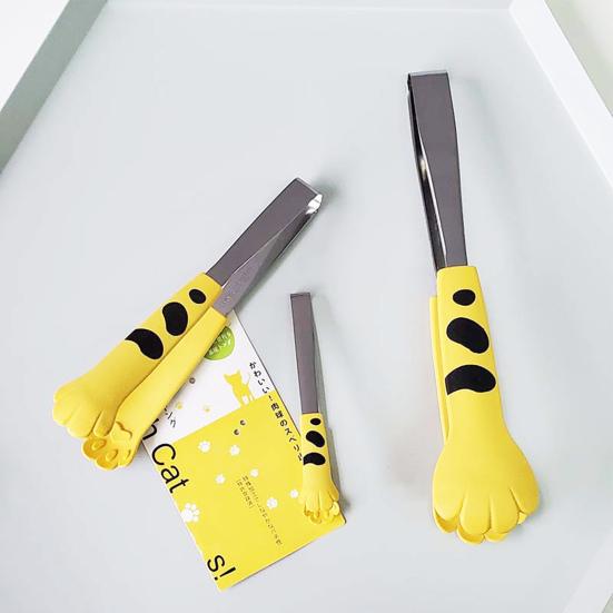 Food Clips Cat Paw Styling Food Tongs Salad Bread Baking Dessert Clips 430 Stainless Steel Food Tongs