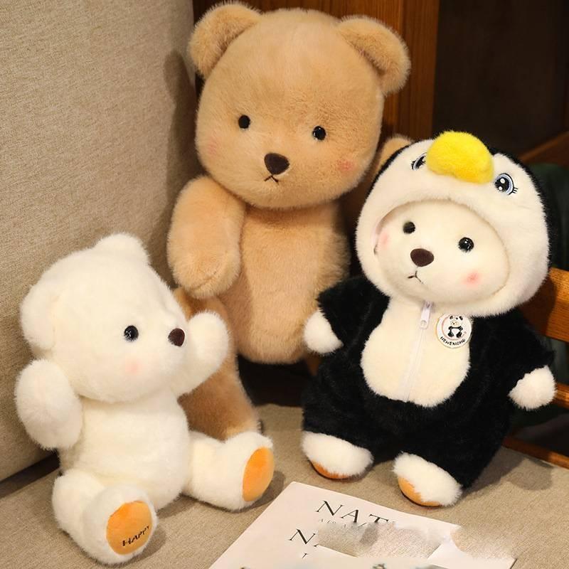 Adorable Jointed Penguin Medal Bear Plush Doll With Removable Outfits Perfect For Children And Collectors