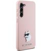 Karl Lagerfeld Klhcs23Msmhcnpp S23+ S916 Różowy/Pink Silikonowy Choupette Metalowa Przypinka