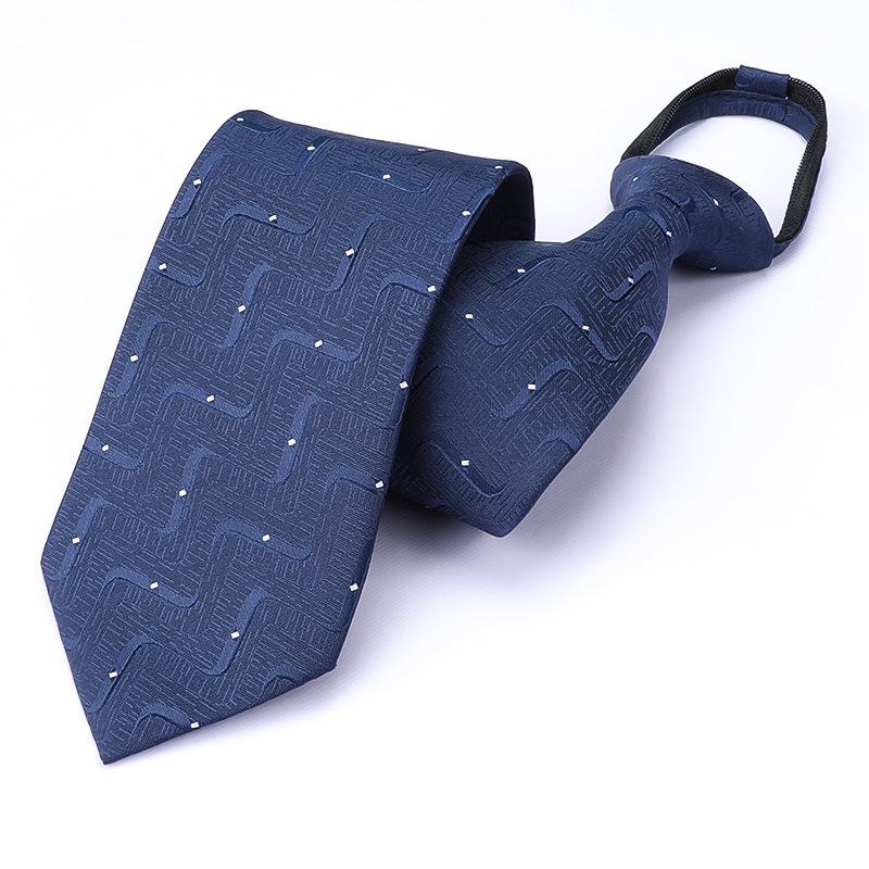 Men's Korean Style Zipper Striped No-Tie Professional Wedding Tie