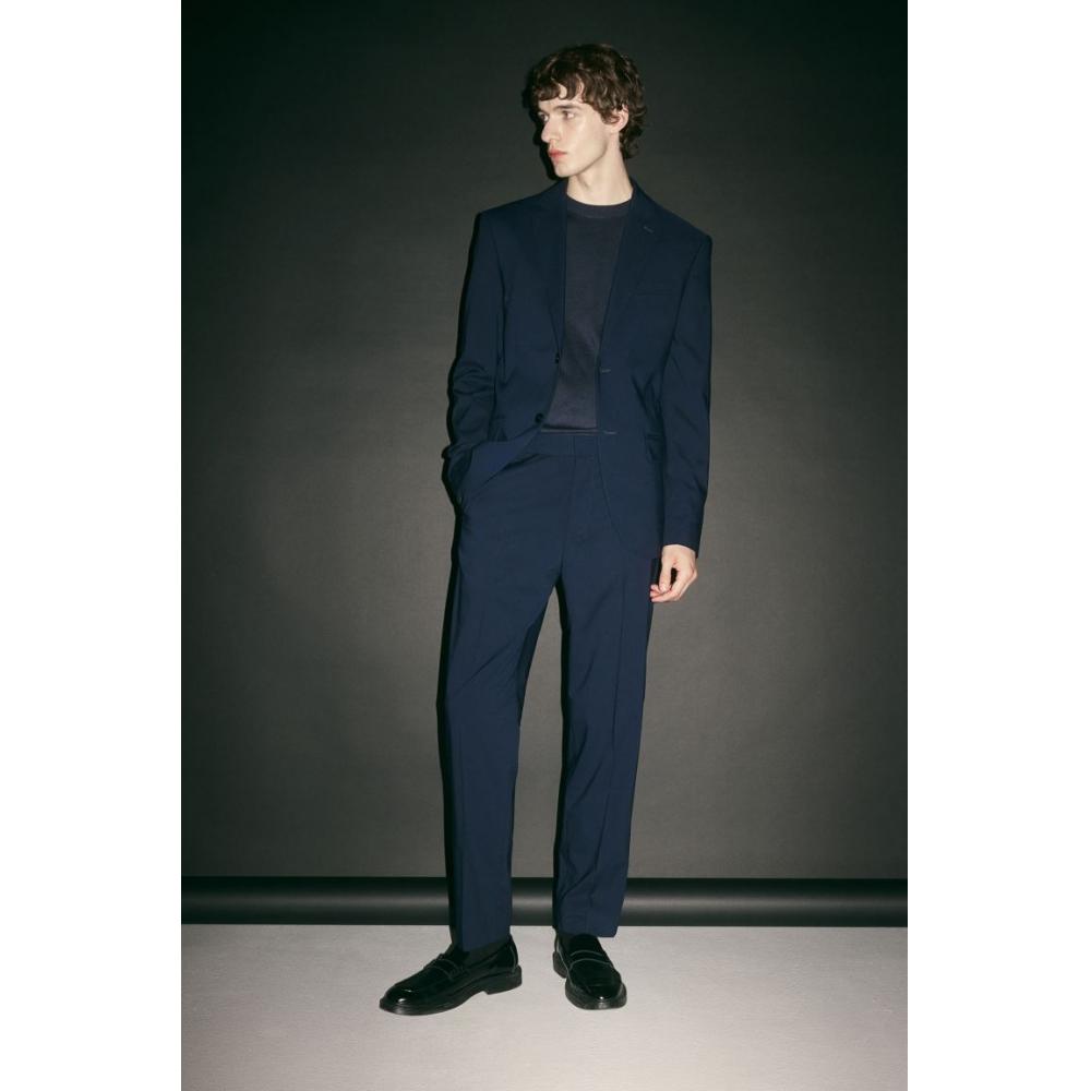 H M Regular Fit Jacket Navy Blue