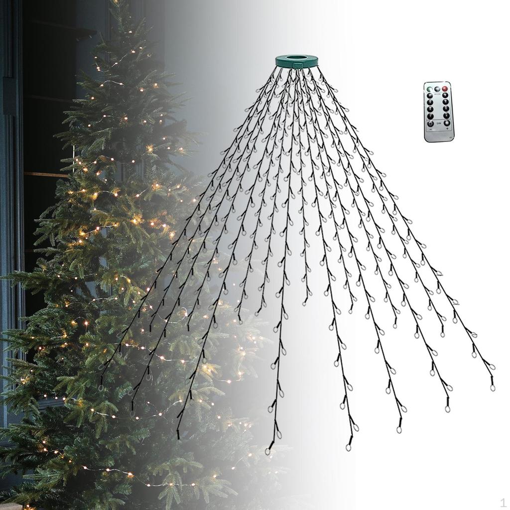Christmas Tree Lights with Ring 8 Flashing Modes for Outdoor Decoration Yard