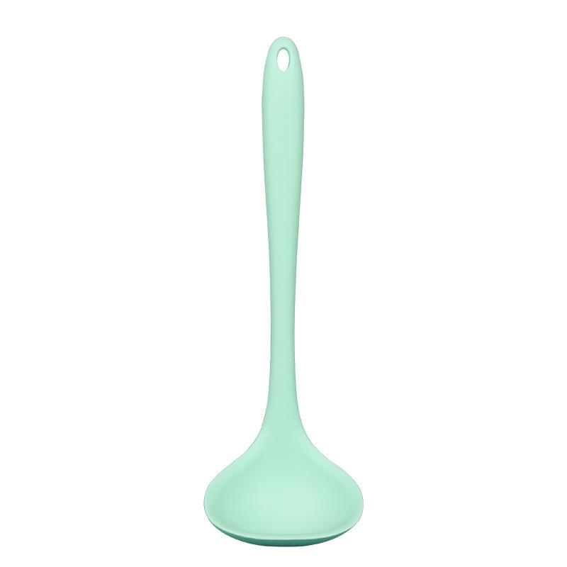 Silcone Soup Spoon Long Handle Ladle Pot Spoons Household Utensils Porridge Non Sticky Scoop Tableware Cooking Kitchen Utensils