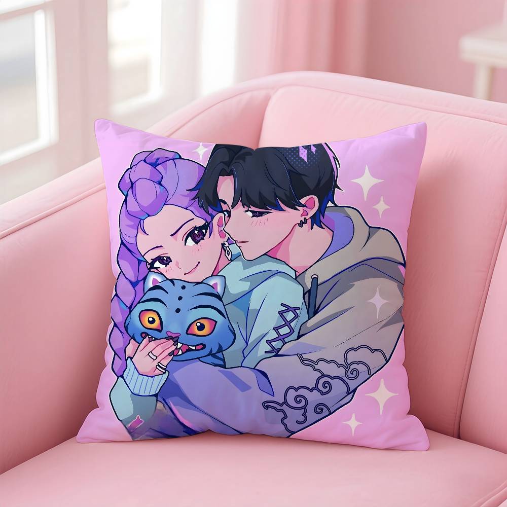 KPop S-Saja B-Boys Pillow Case Pattern Printing Pillowcase Living Room Sofa Cushion Cover Bedroom Room Decor
