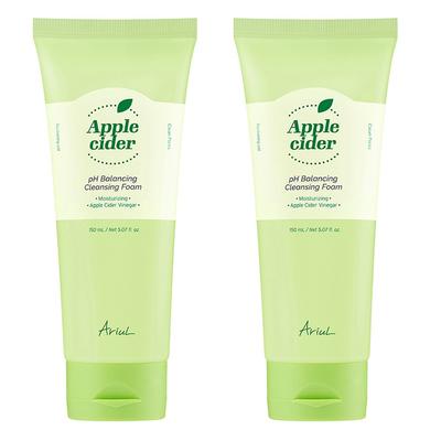 Arial Vegan Apple Cider pH Slightly Acidic Balancing Cleansing Foam, 150ml, 2 Pieces