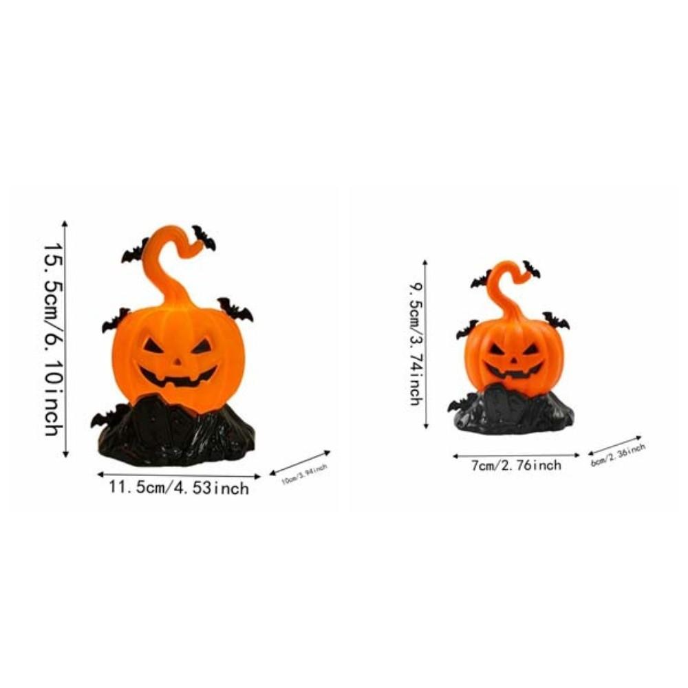 Luminous Pumpkin LED Lamp Plastic Electronic Nightlight Halloween Candle Light Home