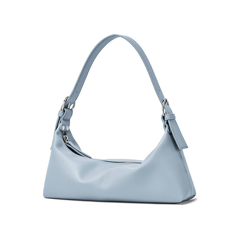 Fashion Women PU Leather Shoulder Bags Solid Color Casual All-match Underarm Bags Elegant Ladies Handbags