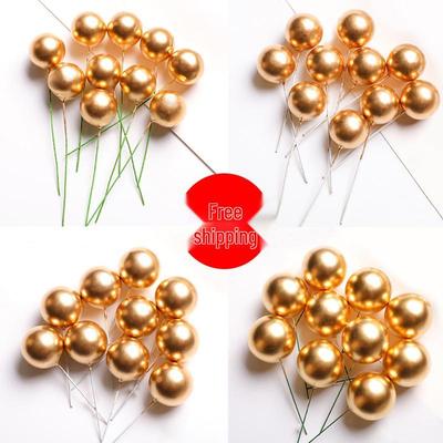 Gold, Silver, Blue, Pink Ball Cake Decorating Ornaments – Baking Decoration Accessories.
