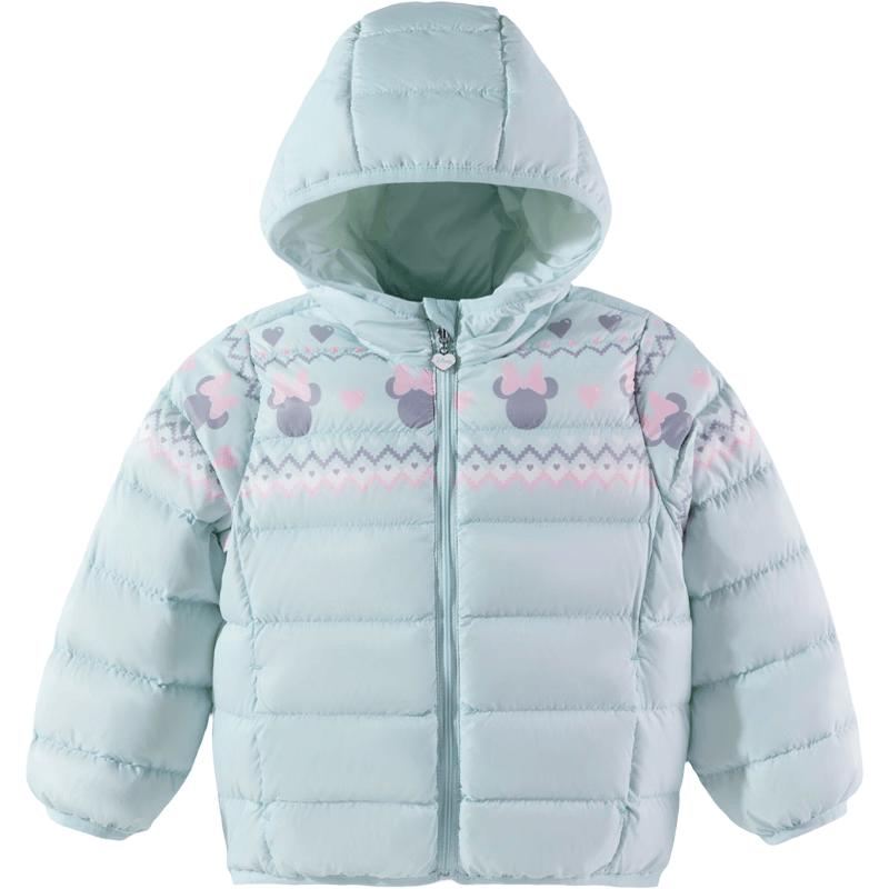 Disney Girls' Lightweight Puffy Hooded Down Jacket
