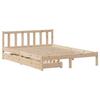 VidaXL Bed Frame with Drawers 140x190 Cm Solid Pine Wood, Slatted Base, Double Bed Frame, Solid Wood Bed Frame, 3301467