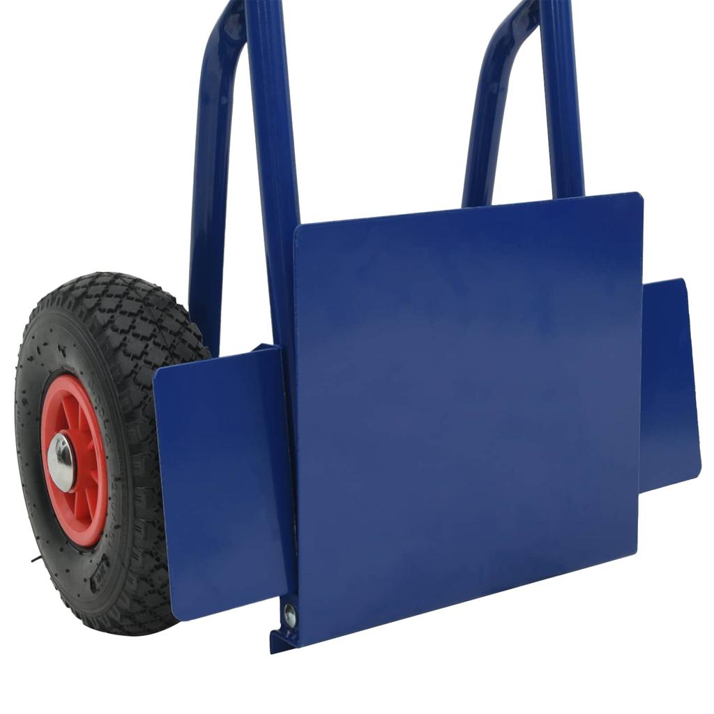 Extendable Hand Truck Blue and Red 49.5 X 53 X 114 Cm Steel