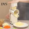 Stainless Steel Vegetable Slicer Manual Shredder, with Stable Suction Cup Base Design, 5 Removable Chopper Replaceable Blades Kitchen Chopper,