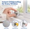 Silver Window Safety Lock Aluminum Sliding Window Stopper Adjustable Sliding Window Lock  Security