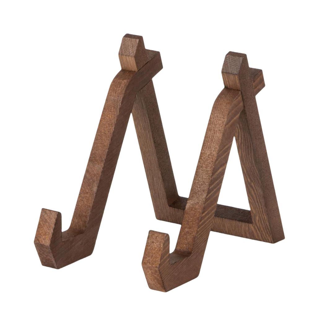 Holz Tellerständer mit verstellbarer Staffelei zur Präsentation von dekorativen Tellern, Kunstwerken und Fotos, Wohnaccessoire