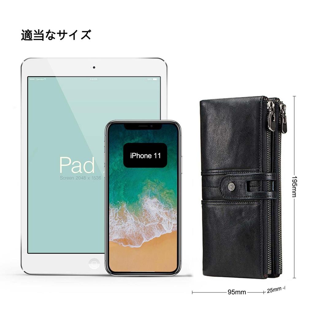 Langes, aus Rindsleder gefertigtes, verbessertes Original, fasst 14 Fächer, rund, bewährtes, patentiertes Geschenk, Originalprodukt [Gofelt], Geldbörse, Herrengeldbörse, Japan,