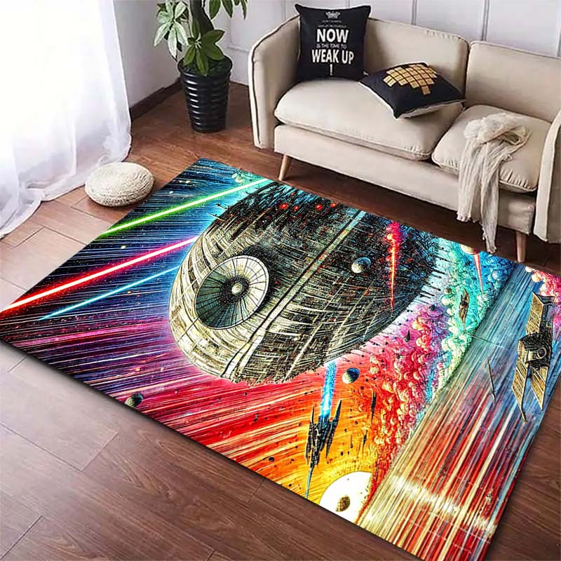 Star Wars Galaxy Printed Rug Non-Slip Floor Mat for Living Room Bedroom Kids Room Home Decor
