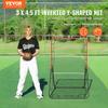 Baseball And Softball Rebounder Net 3x4.5 Ft PitchBack 3-Way Trainer