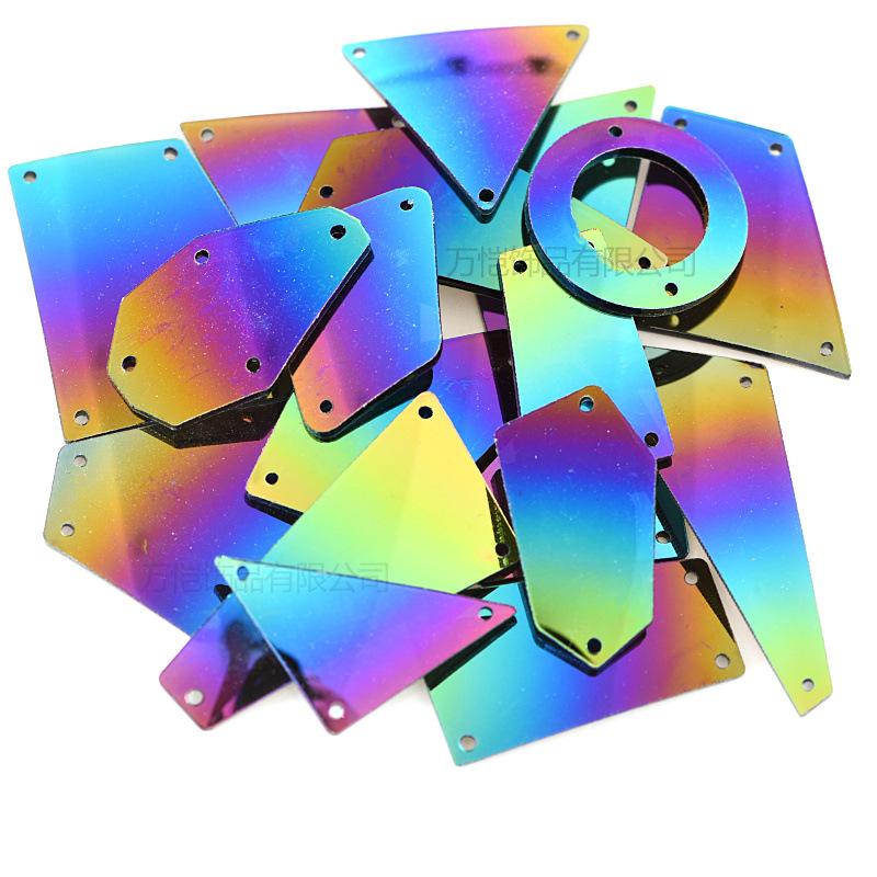 Acrylic Hand Seam Drill, Flat Bottom Special-Shaped Mirror Diy Clothing Decoration Jewelry Mirror Accessories Seam Drill