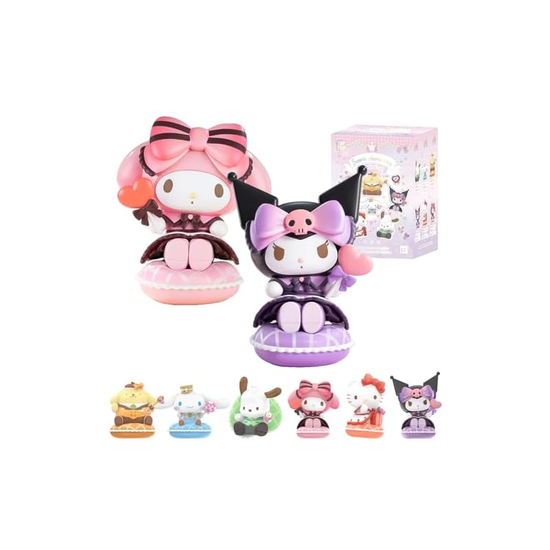 TOP TOY Sanrio Characters - Sweet Candy Series [1 Piece] Gachapon Blind Box Figure Soft Vinyl PVC Premium Toy Birthday Gift Cinnamoroll for Character