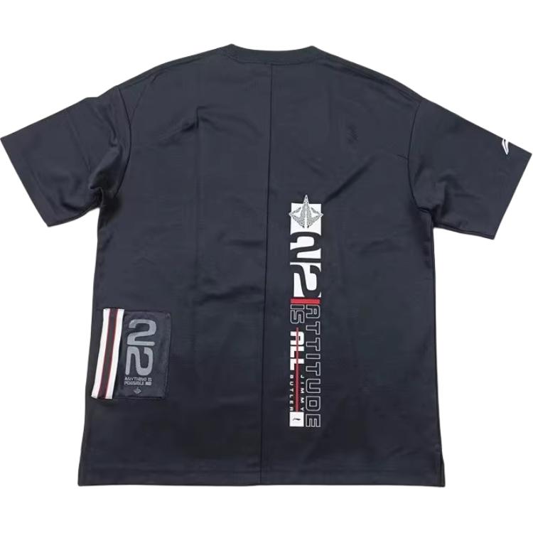 Li Ning T Shirts Men's Black Crew Neck Moderate Other AHST403-1