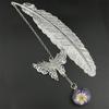 textureChinese Style Metal Bookmark Creative Immortal Dried Flower Butterfly Leaf Student Bookmark Teacher's Day Gift