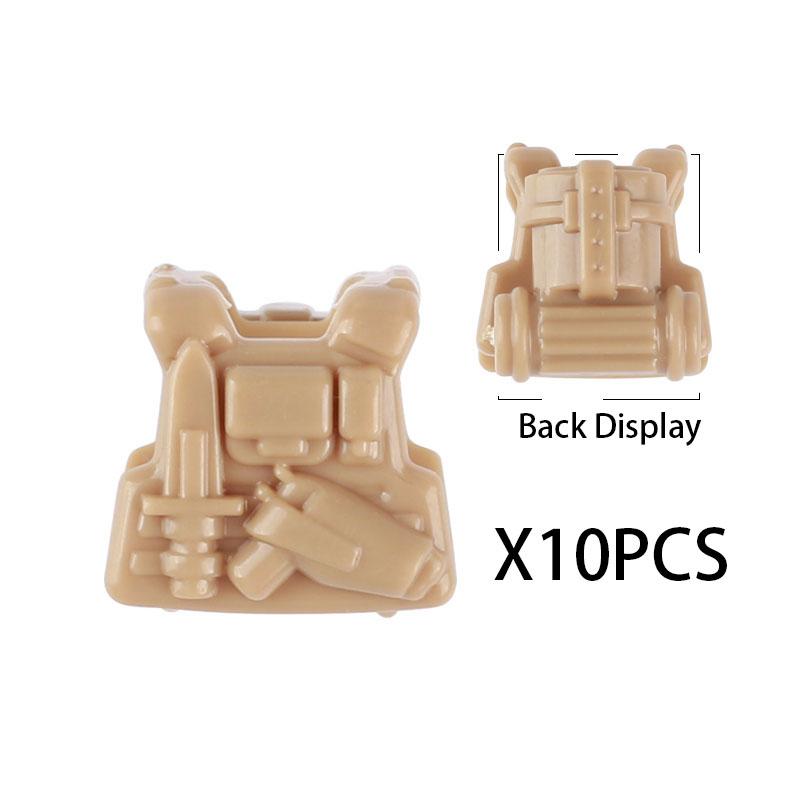 MOC Military SWAT Soldiers Building Blocks Accessories Set Medical Box Vest Backpack Bricks Kids Gift