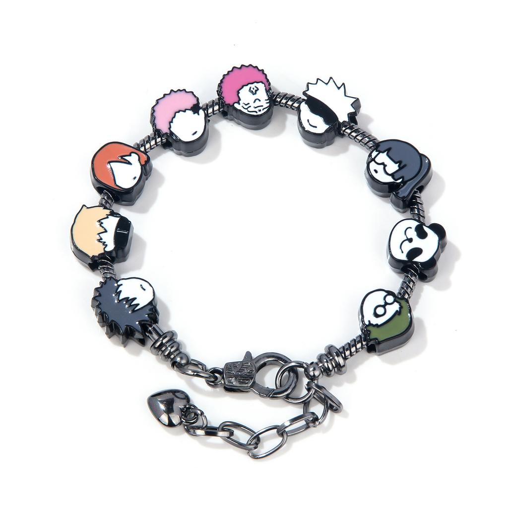 Anime Cartoon Character DIY Bracelet With Gojo Itadori Sukuna Kugisaki Fushiguro Bead Pendant Charm Jewelry