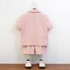Children Casual Summer Short-sleeved Suit Set Boy's Handsome Photography Catwalk Performance Costume Kids Blazer Shorts Outfit