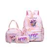 Kpop Witch Hunter Backpack Lunch Bag Pencil Case Set Student Animation Fashion School Bag Pencil Case Lunch Bag