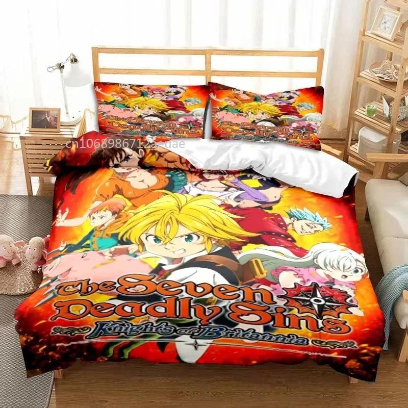 3D Anime The Seven Deadly Sins All Season Twin Bedding Set Comforter Set Bed Duvet Cover Double King Comforter Cover