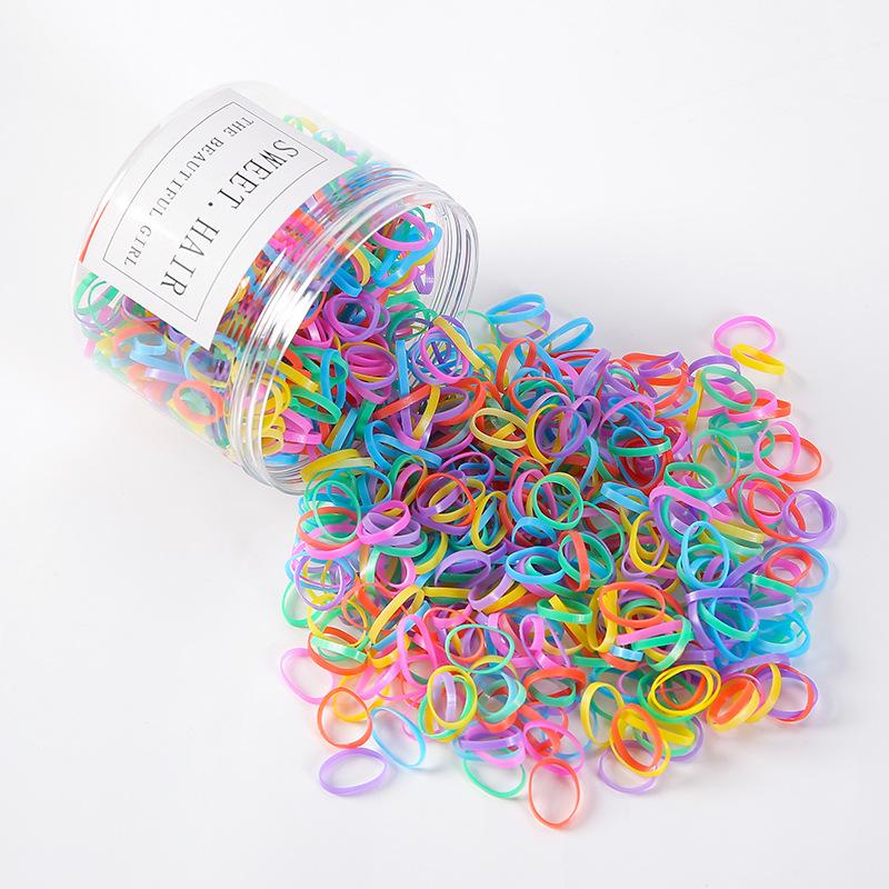 1Pc Color Headband Female Black Korean Version Children Do Not Hurt Hair Disposable Rubber Band Hair Rope Headgear Hair Ring