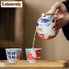 Chinese Dargon Fish Tea Set Kit Luxury Tea Set Complete Set 1 Pot 2 Cups Tea Maker Travel Tea Set Portable Camping Organizer