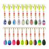 10PCS New Metal Spinning Lures 3g Multicolor Artificial Bait Spinner Fishing Wobblers Fishing Accessories