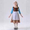 Girls Cinderella Cosplay Dress Medieval Maid Outfit Stage Performance Halloween Party