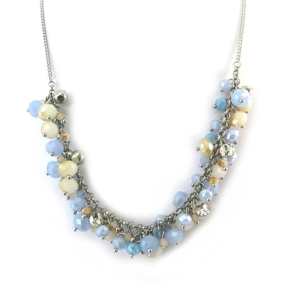 Les Trésors De Lily [N3617] - Ivory Blue 'Sissi' Necklace