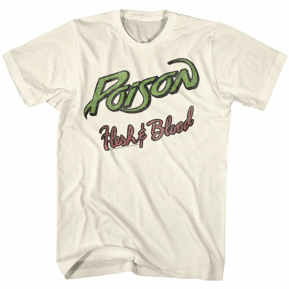 Poison Look What The Cat Dragged In Men T Shirt 80 Rock Band Merch L