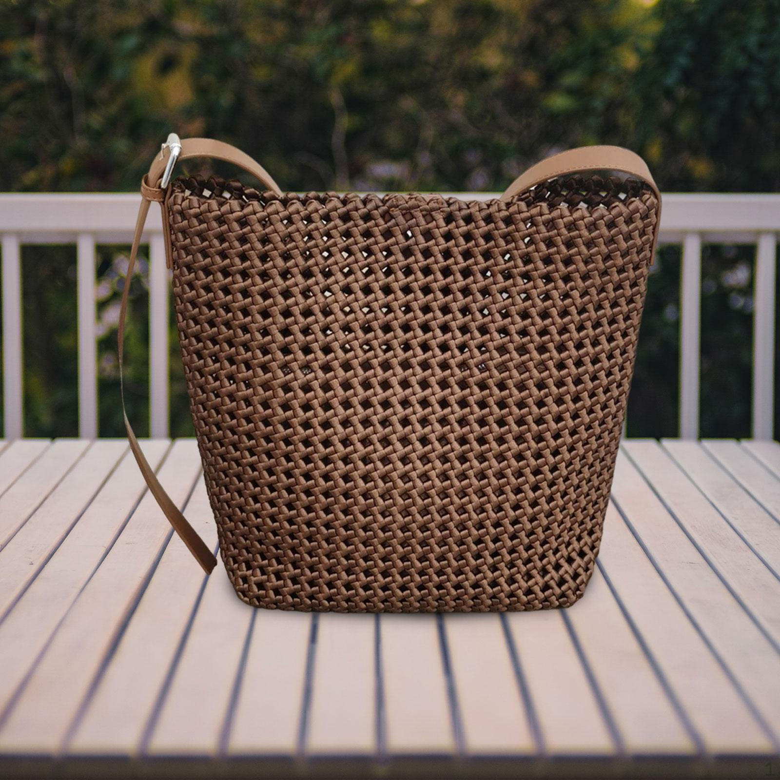 

Жіноча сумка через плече Пляжна сумка для шопінгу, побачень, відпустки, відпочинку коричневий