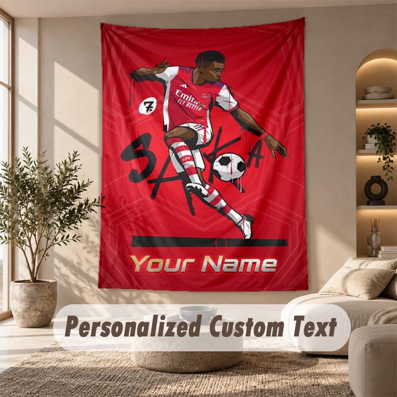 Tapestry Custom Name Text, Wall Hanging Tapestry Home Room DecorBukayo Saka